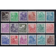 ALEMANIA ORIENTAL DDR 1954 Yv 148/62 SERIE COMPLETA NUEVA MINT !!! MUY RARA 260 EUROS